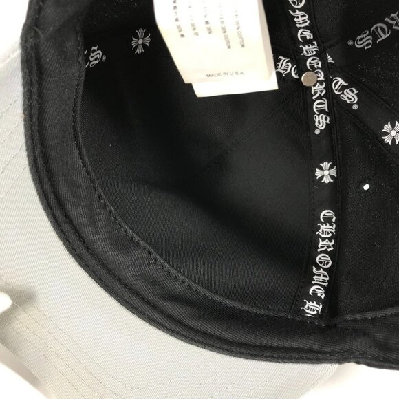 CHROME HEARTS CH logo Bicolor hat cap baseball cap cotton / polyester Black/gray - Picture 2 of 15